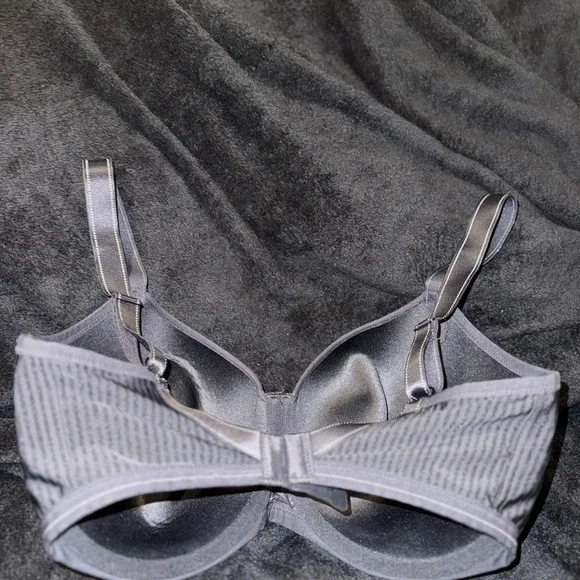 Freya Gray Striped Underwire Bra - Picture 6 of 11